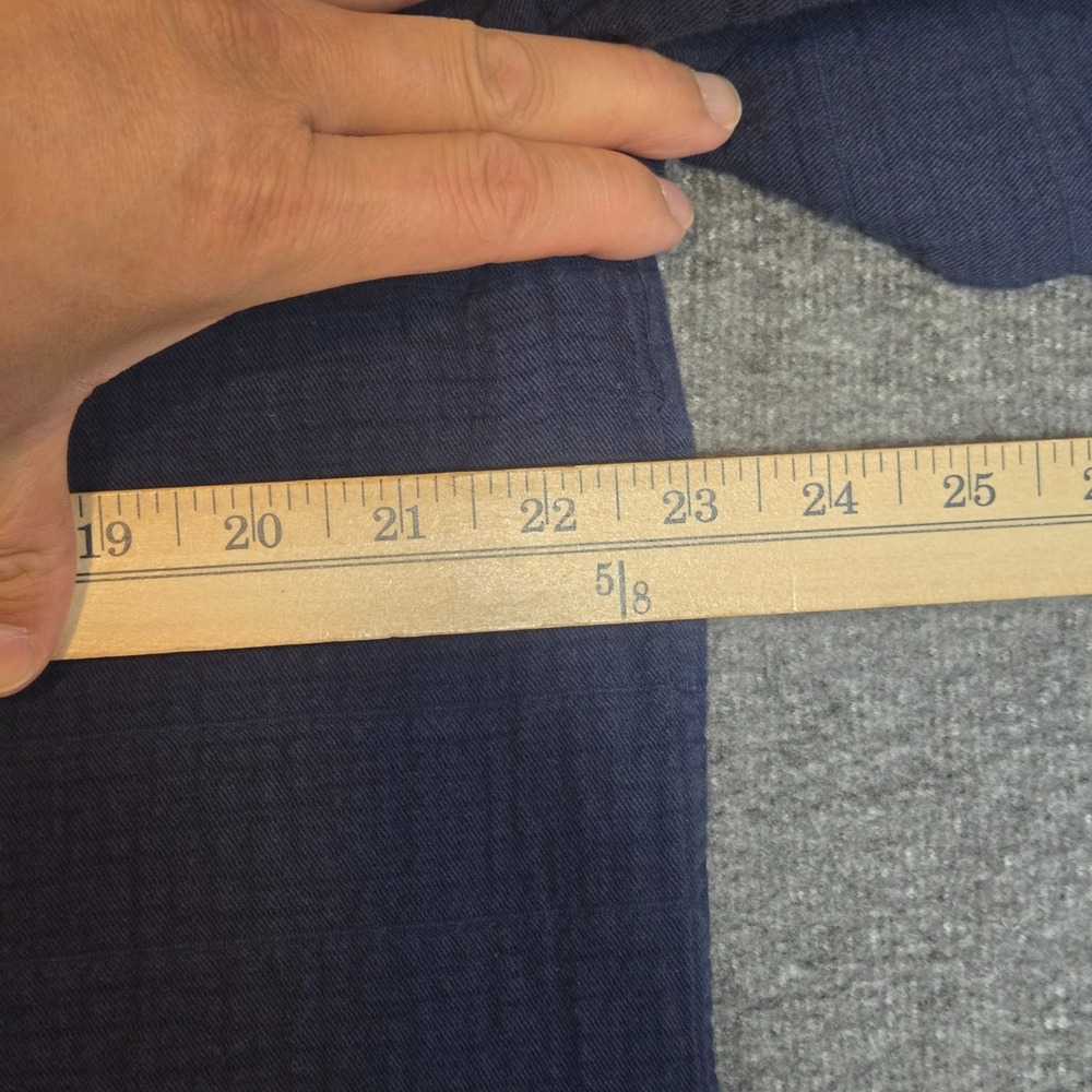 Eileen Fisher Jacket Womens Small Blue Organic Cotton Stand Collar Button Up XL - Picture 7 of 10